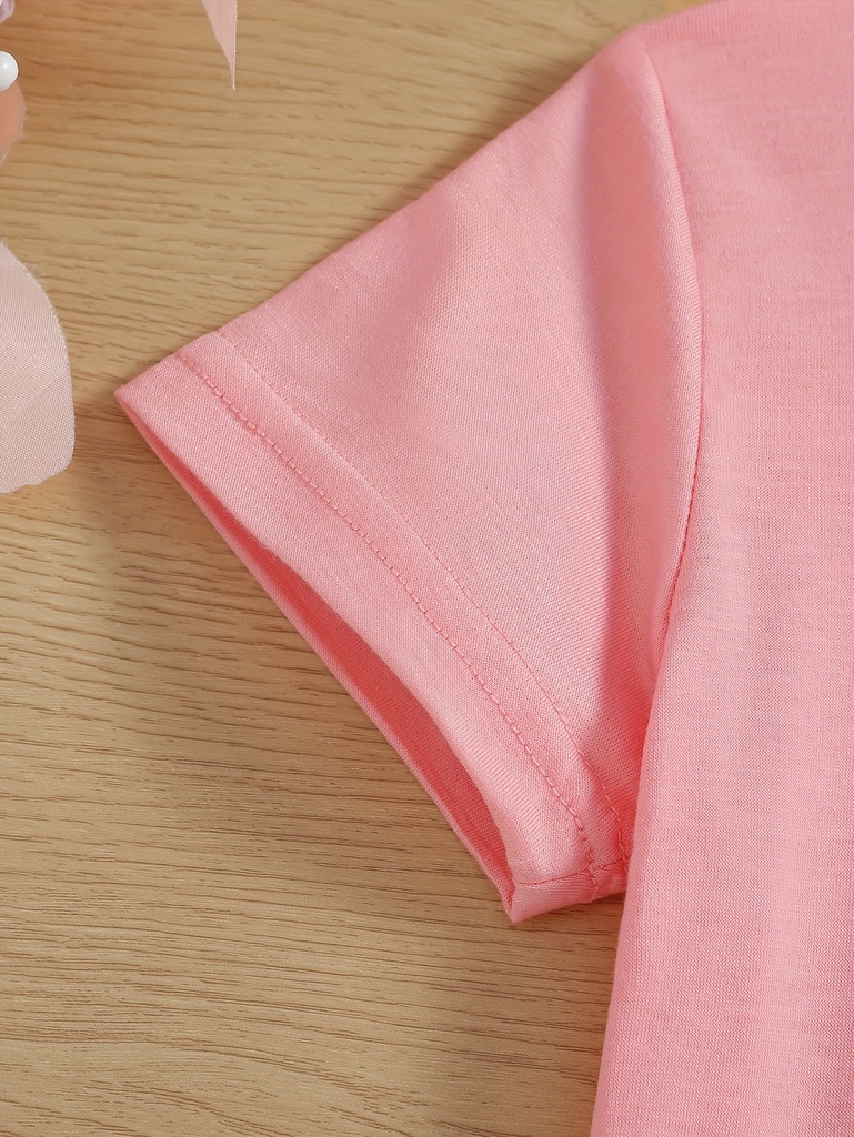 Camiseta con Cuello Redondo y Estampado de Corazones Luxeira