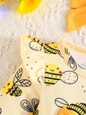 Vestido con Volantes y Estampado de Abeja + Diadema Luxeira
