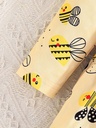 Vestido con Volantes y Estampado de Abeja + Diadema Luxeira