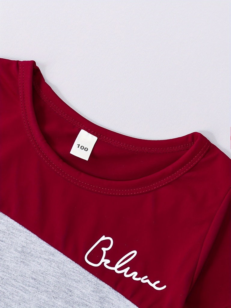 Conjunto de Camiseta con Estampado BELIEVE y Short Luxeira