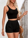 Short Plisado de Cintura Alta con Bolsillos Luxeira