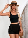Short Plisado de Cintura Alta con Bolsillos Luxeira