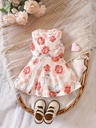 Vestido Casual con Estampado de Rosas Luxeira