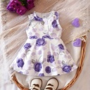 Vestido Casual con Estampado de Rosas Luxeira