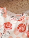Vestido Casual con Estampado de Rosas Luxeira