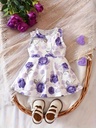 Vestido Casual con Estampado de Rosas Luxeira