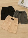 Short Cargo con Cintura Elástica y Bolsillos Grandes Luxeira