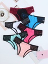 Panty de Algodón Suave y Elástica con Encaje en Contraste Luxeira