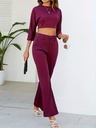 Conjunto de Dos Piezas: Top de Manga Corta y Pantalones Largos Luxeira