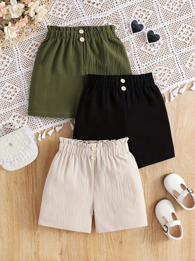 Short Casual de Cintura Fruncida Luxeira