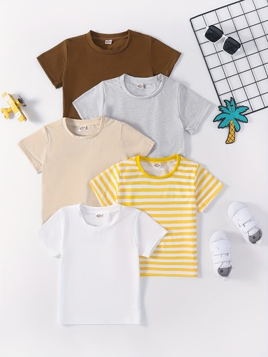 Camiseta Básica con Rayas Luxeira