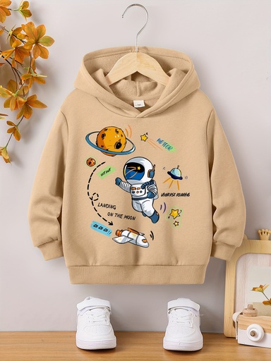 Sudadera con Capucha con Estampado de Astronauta y Planeta Luxeira
