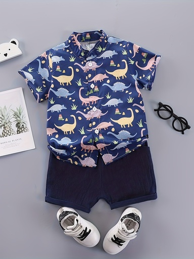 Conjunto de Camisa de Dinosaurios y Short Luxeira