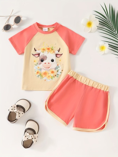 Conjunto de Camiseta y Short con Estampado Luxeira