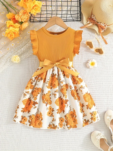 Vestido con Estampado Floral Luxeira