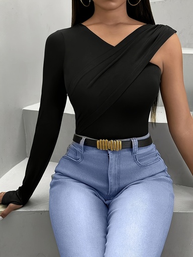 Blusa Elegante y Ajustado con Fruncido Luxeira