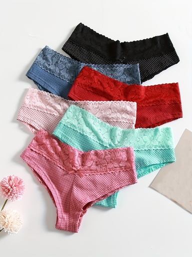 Panty de Encaje con Diseño de Lunares Luxeira